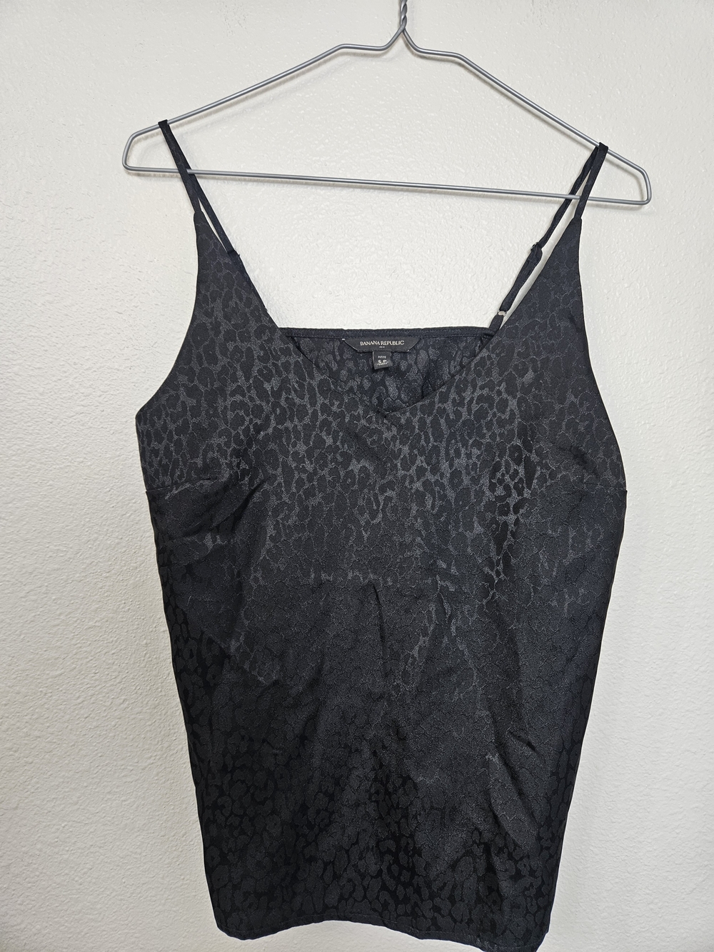 Banana Republic Black Leopard Jacquard Cami